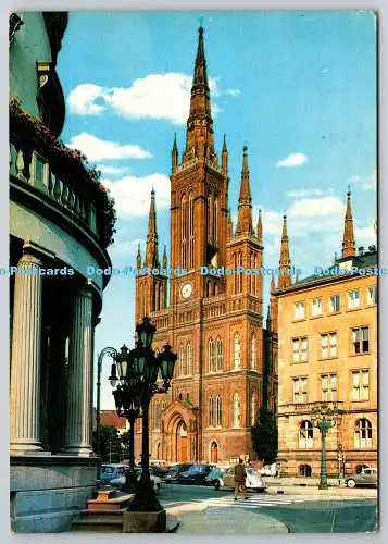 D321287 Wiesbaden. Marktkirche und Rathaus. Horst Ziethen Verlag. Köln Junkersdo