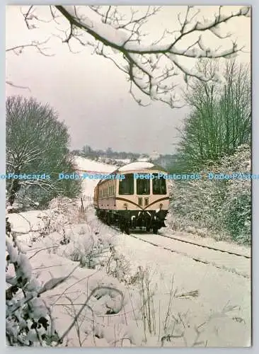 D321346 West Somerset Railway. Park Royal DMU in Kentsford 1979. Postkarte Nr. 7