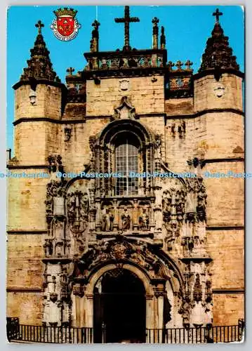 D321360 Portugal. Coimbra. Die Heilig-Kreuz-Kirche wurde im 16. Jahrhundert umgebaut. Postca