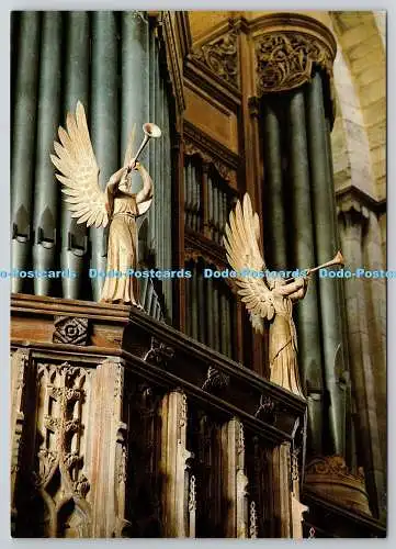 D321500 gefärbt. St. Davids Cathedral. Trompetenengel. Richter Postkarte. Hasting