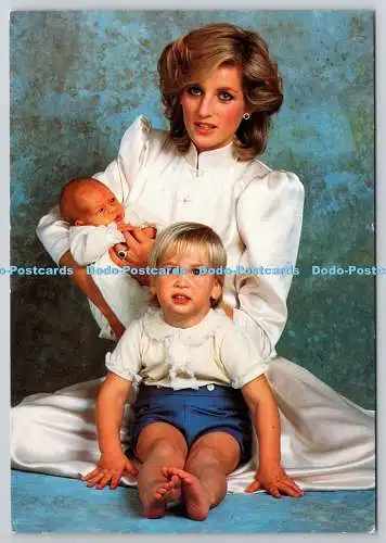 D321521 London. Prinzessin von Wales mit Prinz William und Prinz Henry. Lord Sno
