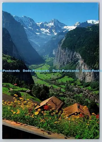 D321569 Lauterbrunnental. Breithornkette. Blick von Wengen. Berner Oberland. Fr