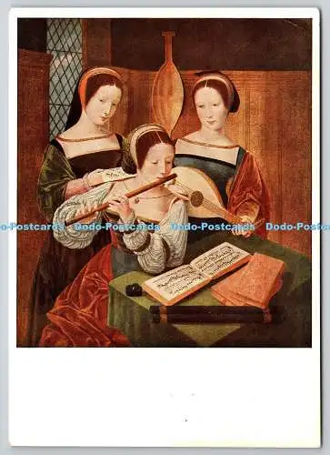 D321575 Musizierende Madchen. Meister der weiblichen Halbfiguren. F. Bruckmanns