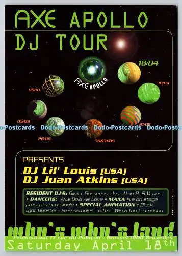 D321582 Brüssel. AXE Apollo DJ Tour. DJ Lil Louis USA. DJ Juan Atkins USA. Boome