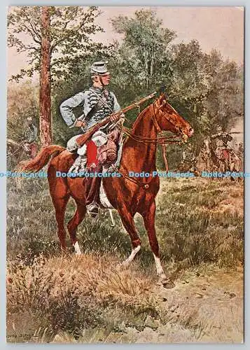 D321647 Imperial War Museum. Chasseurs a Cheval. Edouard Detaille 1885. Tenue de