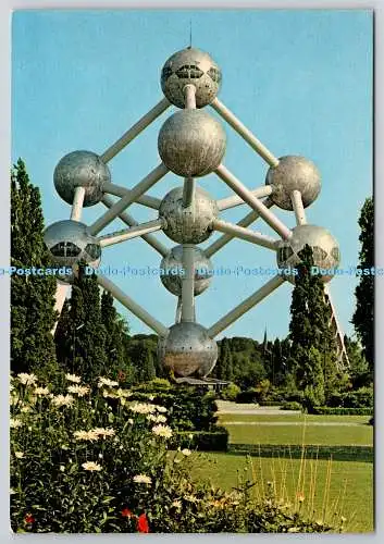 D321686 Belgien. Brüssel. Atomium 1958. Wahrzeichen modernistisches Gebäude. Sominex. P