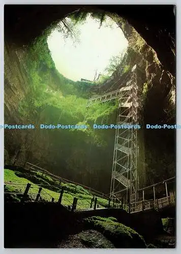 D321689 Frankreich. Gouffre de Padirac. Vue du bas du gouffre. GED. Editions Societe