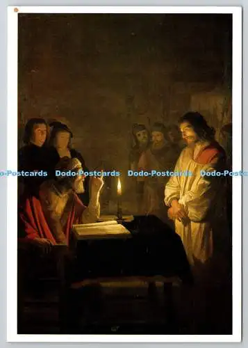 D321708 The National Gallery. Gerrit van Honthorst. Christus vor den Hohen Pries