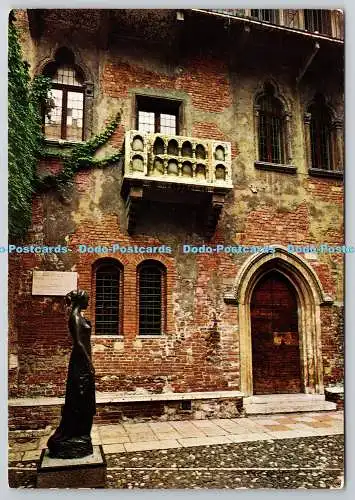 D321737 Italien. Verona. Haus Juliets. Ancora. Lito Seven. Postkarte