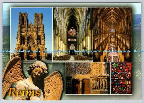D321802 Reims. Kathedrale Notre Dame. La Goelette. Saint Ouen. 2008. Postkarte. M