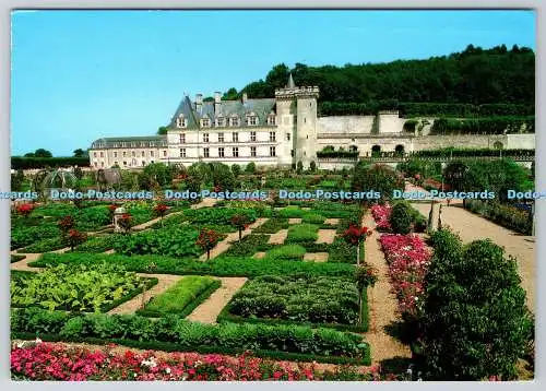 D321830 Chateaux de la Loire. Le Chateau de Villandry. Gemüsegarten mit Ros