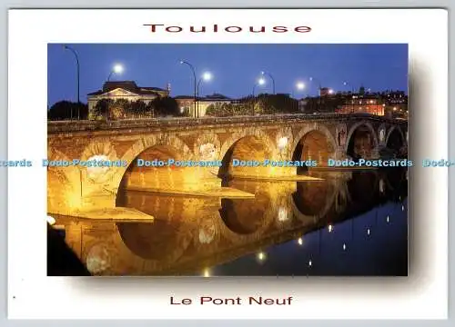 D321832 Frankreich. Toulouse. Die Brücke Pont Neuf bei Nacht. D Art Larrey. 1998. Pos