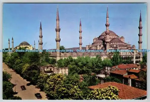 D321949 Türkei. Istanbul. Sultan Ahmet oder Blaue Moschee und Heilige Sophia. Panorama