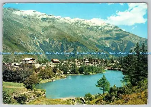 D321950 Ferrera Cenisio. Le lac au fond la chaine du Rocciamelone. Fotocolor. SA