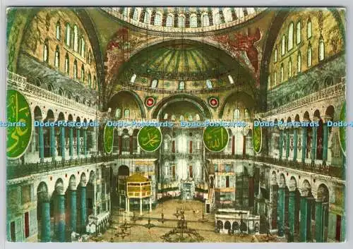D321954 Istanbul ve Saheserleri. Innenraum des Sophienmuseums. Hitit Color Kart