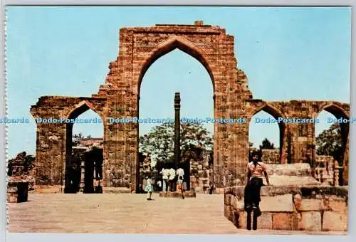 D321958 Indien. Qutab Delhi. Eisensäule. Postkarte