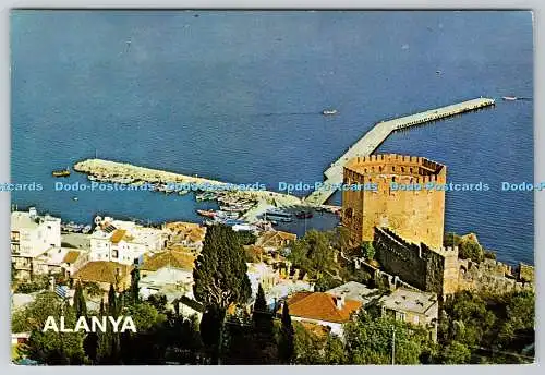 D321966 Türkei. Alanya. Roter Turm und allgemeines Erscheinungsbild. Kizilkulle. Audin Kart