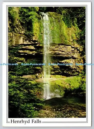 D321997 Wales. Brecon Beacons Nationalpark. Henrhyd fällt. Richter Postkarte. Hat