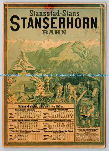 D321999 Schweiz. Luzern. Stansstad Stans Stanserhorn Bahn. Biregg Verlag AG. PM.
