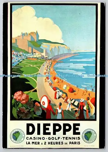 D322006 Dieppe per Sue Hulot. Casino. Golf. Tennis. Tourisme. Edition F. Nugero