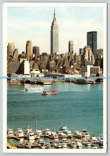 D322010 The Empire Statue Building and West Side Skyline with the Hudson River i