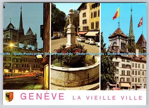 D324039 Geneve. La Vieille Ville. La Place du Bourg de Four et la Cathedrale St