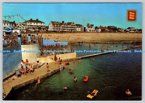 D324047 Schwimmbad. Havre des Pas. Jersey. Golden Shield. Eine Hausarztpublikation. F