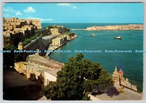 D324062 Malta G. C. The Grand Harbour. Valletta. Die Dombibliothek. Sliema