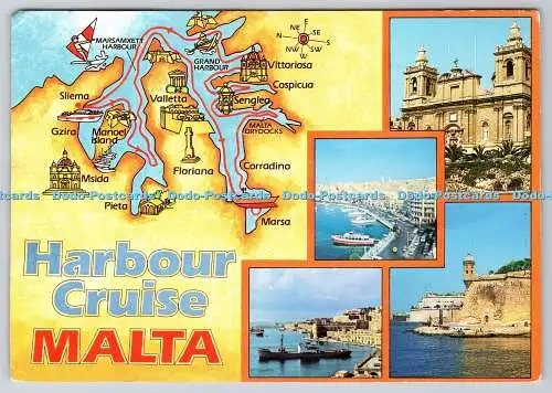 D324063 Karten. Malta G. C. Hafenrundfahrt. Marsamxetto und Grand Harbour. Perfekt