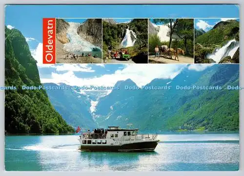 D324107 Oldevatn. Norwegen. Briksdalen og Briksdalsbreen i Nordfjord. Aune Forlag