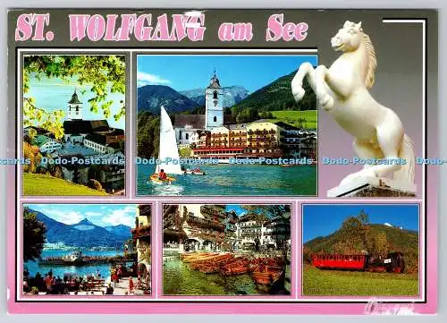 D324117 St Wolfgang am See. Weissen Rossl. St Wolfganger Kunstverlag. PM St Gilg