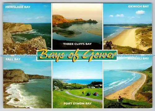 D324186 Bays of Gower. Südwales. J. Salmon Ltd. Sevenoaks. Kent