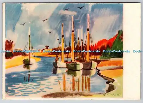 D324197 Max Pechstein. Stiefel am Kanal. F. Bruckmann. München