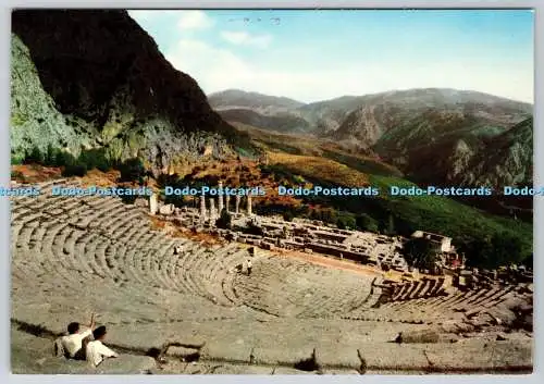 D324260 Delphi. Das Theater und der Apollontempel. Griechenland. Delta