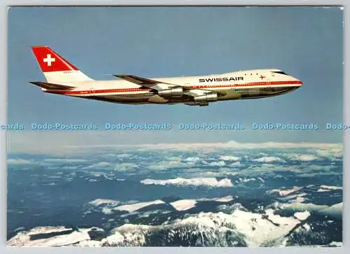 D324274 Swissair Jumbo Jet. Boening 747 B. Swissair Photo AG. B plus P. Verlag B