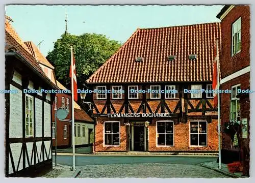 D324285 Ribe. Blick von Skolegade. Stender Forlag Farvefoto