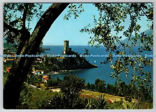 D324384 Malcesine. Gardasee. Das Schloss. Malerischer Fleck. Fantoni Rivetta.