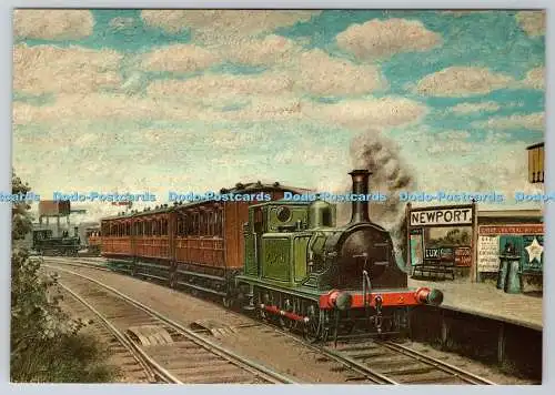 D324427 Süßwasser. Yarmouth and Newport Railway. Gemälde von C. Hamilton Ellis.
