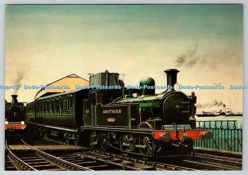 D324428 Südbahn. Gemälde von C. Hamilton Ellis. Isle of Wight Railway C