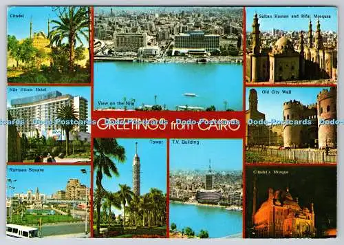 D324445 Kairo. Nile Hilton Hotel. TV-Gebäude. Turm. Krüger. A.R. Ägypten. Al Ah
