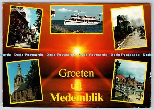 D324467 Medemblik. Boekhandel Idema. PM Haarlem. 1988. Multi View