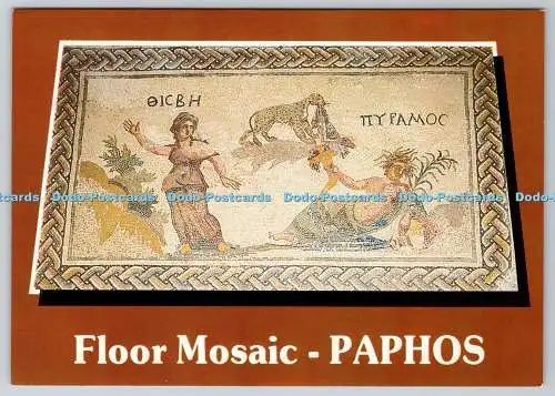 D324853 Paphos. Bodenmosaik. Thisbe und Pyramus. Zypern. DAG. D. A. Gabrielides