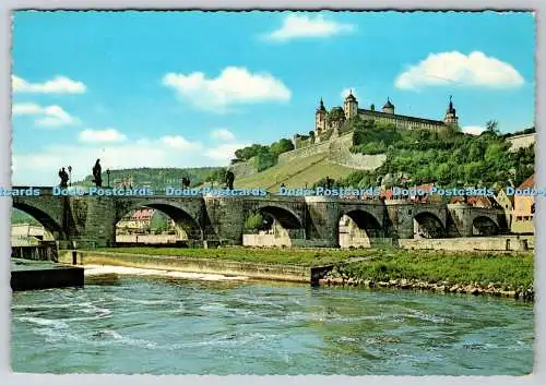 D324943 Würzburg. Alte Mainbrücke und Festung Marienberg. Krüger