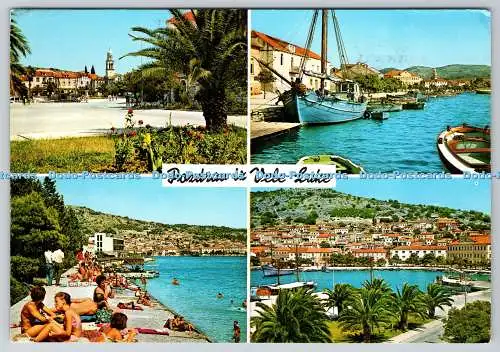 D325101 Pozdraviz Vele Luke. Ozeha. Split. N. 561. PM. Korcula 1972. Postkarte.