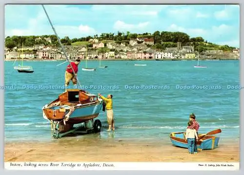 D325129 Devon. Instow Blick über River Torridge nach Appledore. E. Ludwig. Joh