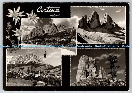 D325131 Italien. Cortina. Dolomiti. RCC. R. Constantini. N. 68. RP. Multi View