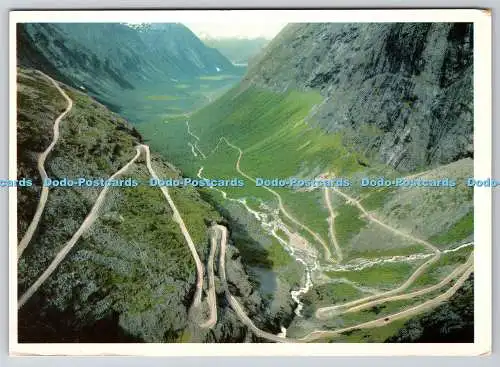 D325140 Norge. Romsdal. Trollstigveien. Mittet. Postkarte