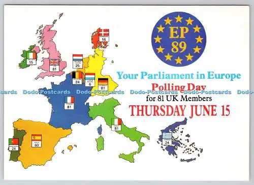 D325163 EP 89. Ihr Parlament in Europa. Wahltag für 81 UK-Mitglieder. Europea