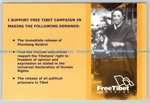 D325164 Freie Tibet Kampagne. Anforderungen. Sofortige Freisetzung von Phuntsog Nyidrol. Chi