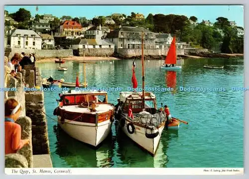 D325208 Cornwall. St. Mawes. Der Kai. E. Ludwig. John Hinde. London. Bedruckt in